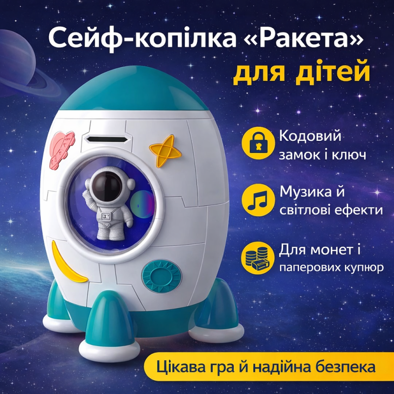 Музична сейф-скарбничка Ракета 852A
