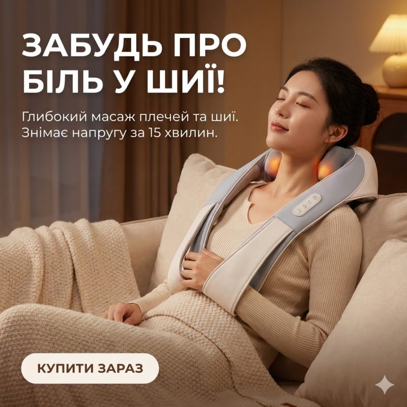 Масажер електричний з підігрівом для спини/шиї/тіла Massager NEW